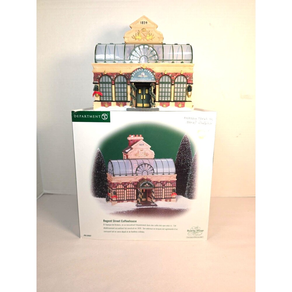 Dept 56 Regent Street Coffeehouse Dickens Village 2002 autrium READ
